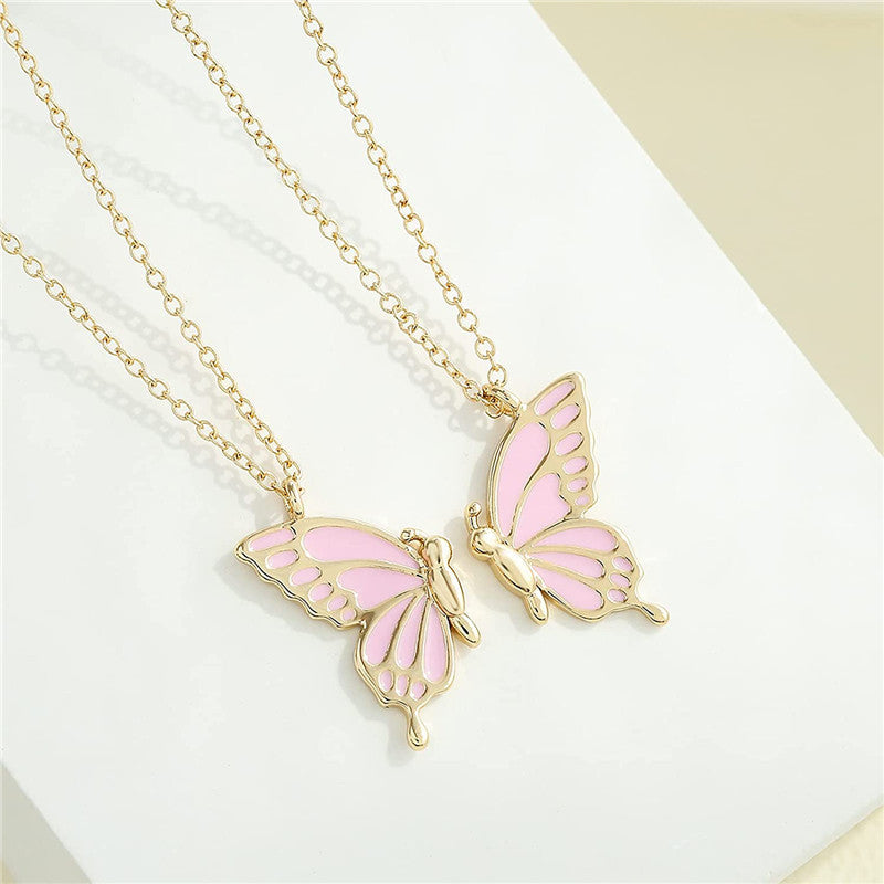 Butterfly Friendship Necklace Set with Box