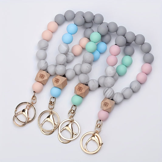 Butterfly Silicone Beaded Keychain - Outdoor Camping Hiking Tool