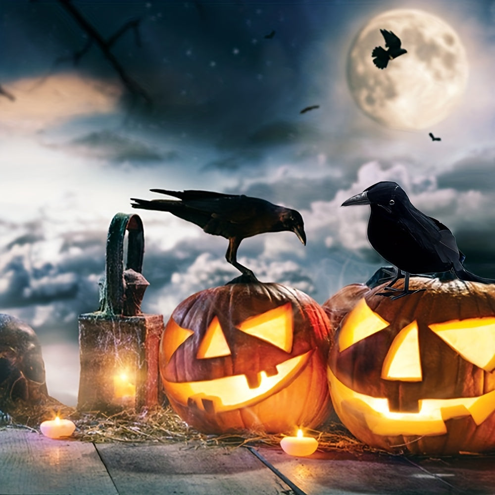 Halloween Crow Ornament Simulation Crow Animal Model Bird Scary Toys