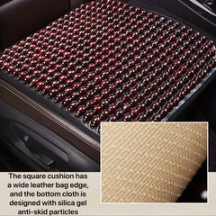 Car Backrest Seat Cushion Cover Wood Bead Summer Cushion Car Seat Lumbar Support