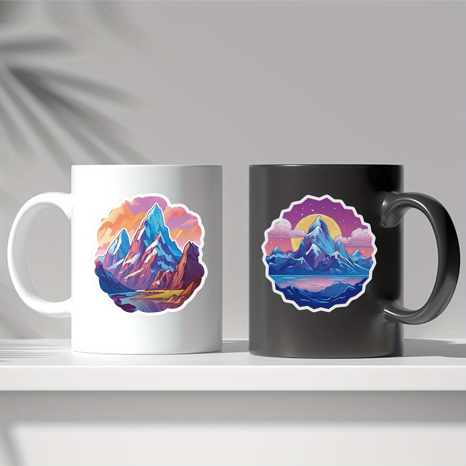50pcs Dreamy Snow Mountain Vinyl Stickers Waterproof for Laptops Water Bottles