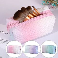 Gradient Makeup Bag Stylish Toiletry Travel Cosmetic Organizer