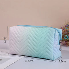 Gradient Makeup Bag Stylish Toiletry Travel Cosmetic Organizer