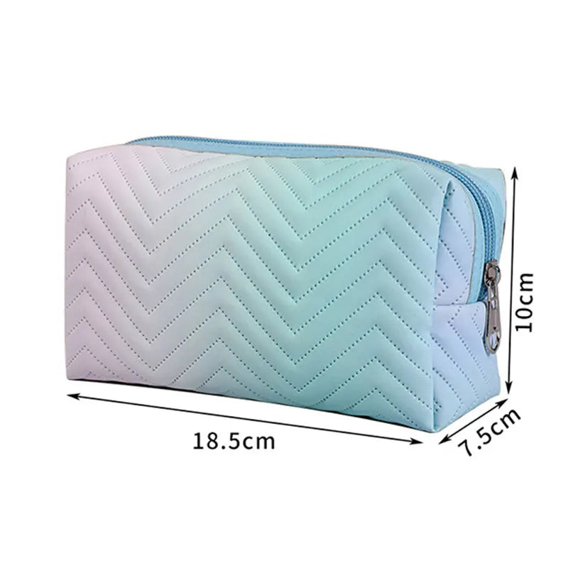 Gradient Makeup Bag Toiletry Washing Organizer Travel Cosmetic Bag