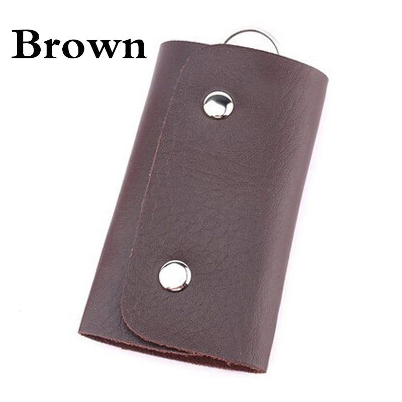 1PC Portable PU Key Wallet Case Car Keychain Bag Solid Storage Bag