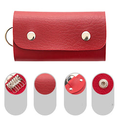 1PC Portable PU Key Wallet Case Car Keychain Bag Solid Storage Bag