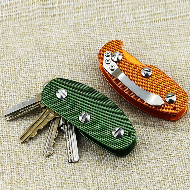 1PC Aluminum Smart Key Holder Organizer Clip Folder Keychain 3 Colors