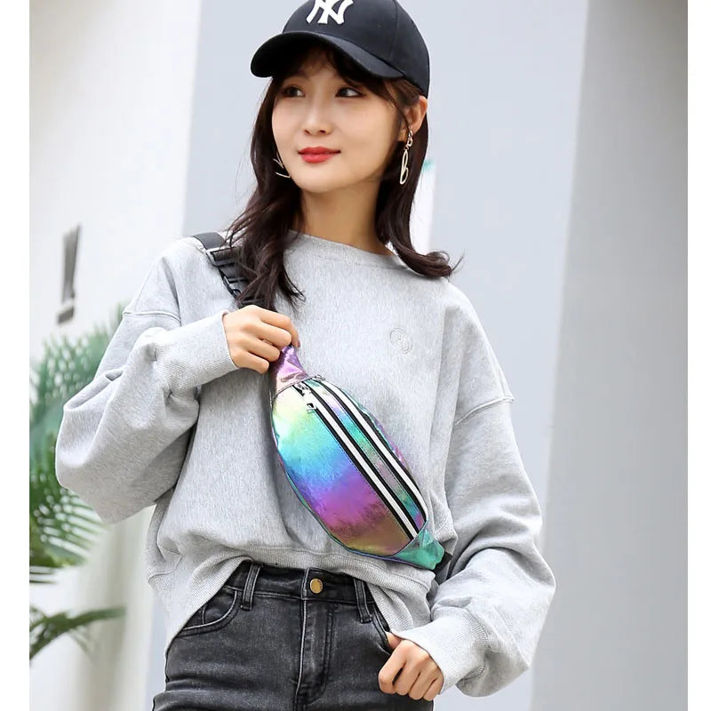 Holographic Fanny Pack Laser Waist Bag for Girls