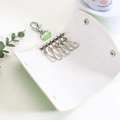 Portable Leather Housekeeper Car Key Holder Bag Case Unisex Wallet Cover