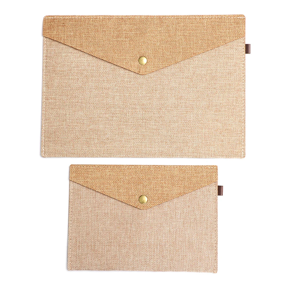 A4/A5 Document Bag Linen Canvas Felt File Bag Office Supply