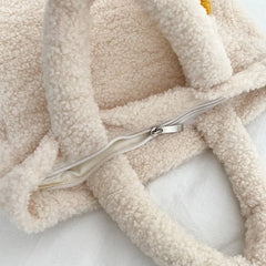 Woman Goose Cashmere Shoulder Bag Girl Cashmere Handbag Winter Warm