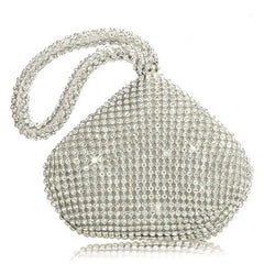 Women's Triangle Glitter Handbag Purse Clutch Evening Bags