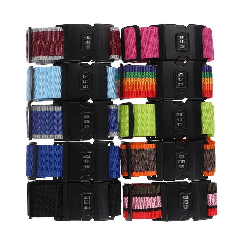 Anti-theft Luggage Strap with Password Lock Adjustable Secure Packing Belt
