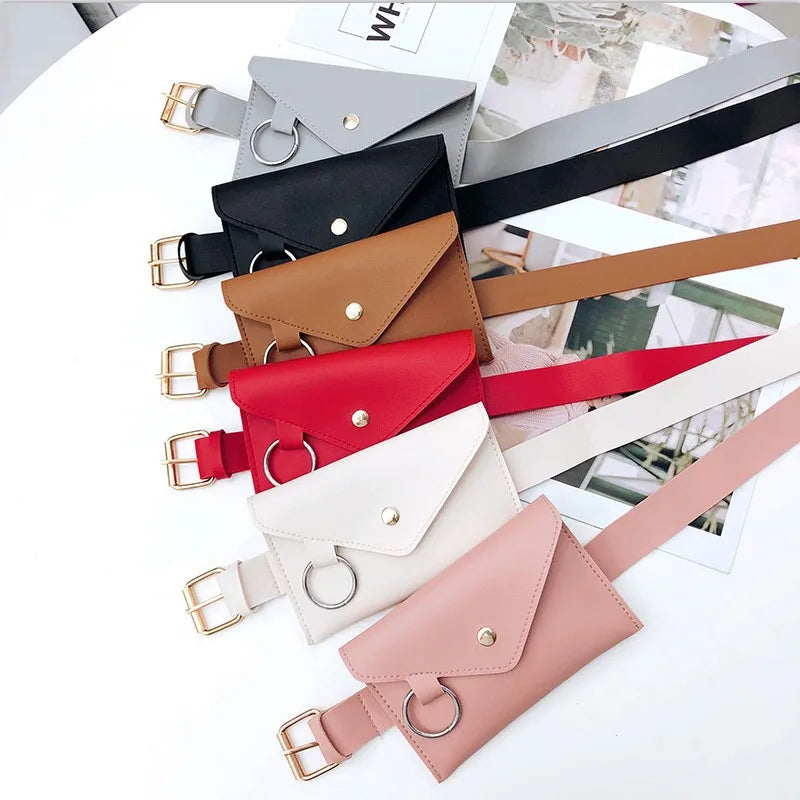 Women's PU Messenger Chest Fanny Pack