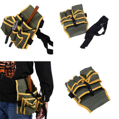 Electrician Tool Waist Packs Canvas Pouch Bag Multiple Pocket With Belt