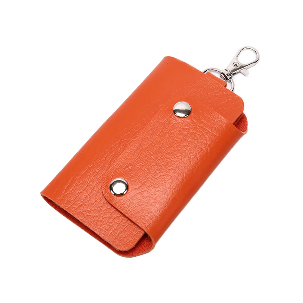 Unisex PU Leather Key Holder Case Bag Keychain Wallet Organizer Manager
