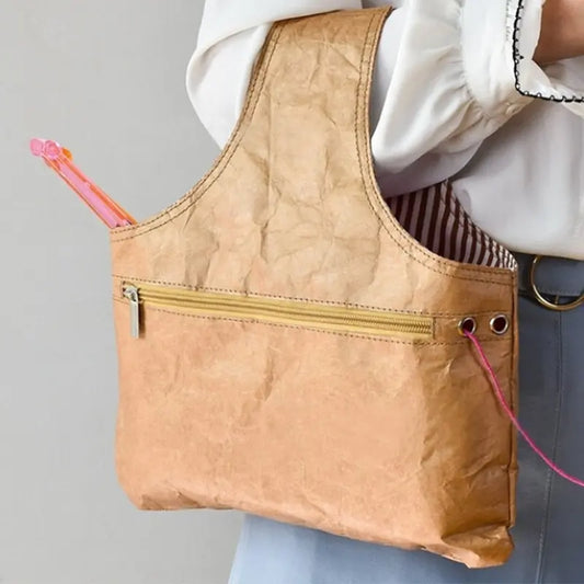 Yarn Bag Knitting Wrist Handbag Tote Crochet Needles Sewing Handbag