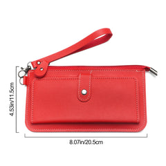 Women's Multifunctional Long Wallet Zipper Clutch PU Leather