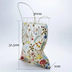 Mesh Embroidery Flowers Clear Shoulder Bag Romantic Handbag