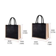Reusable Jute Tote Bag Burlap Grocery Bag Shopping Beach