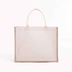 Reusable Jute Tote Bag Burlap Grocery Bag Shopping Beach