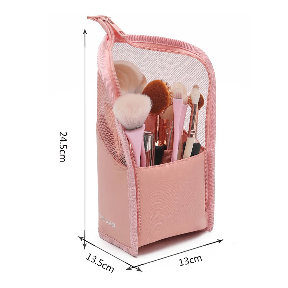 Makeup Storage Box Zipper Cosmetics Bag Waterproof Organizer