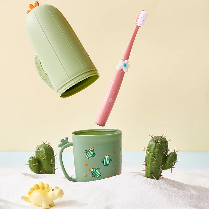 Cactus Toothbrush Case Travel Cover Portable Organizer