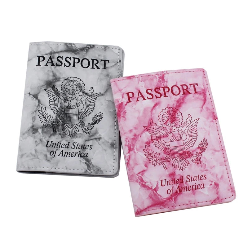 PU Leather Passport Holder Wallet Couples Honeymoon Traveling Case
