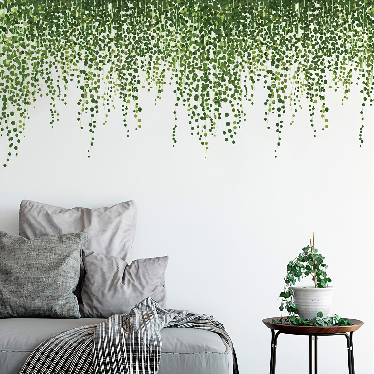 1pc Long Green Vine Decorative Sticker DIY Set