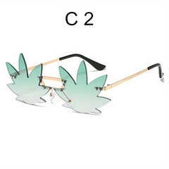 Irregular Flowers Shaped Gradient Lens Sunglasses