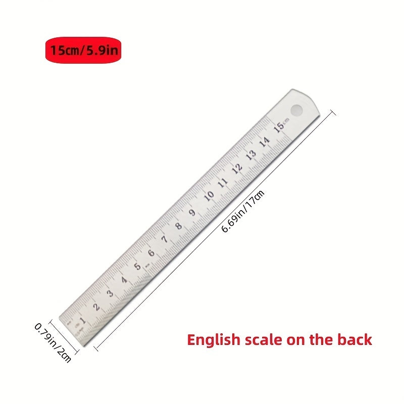 Stainless Steel Ruler 15 24 20 32 30 48 50 8 Cm Inch And Metric Steel Ruler