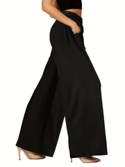  Wide Leg Trousers with Pockets
