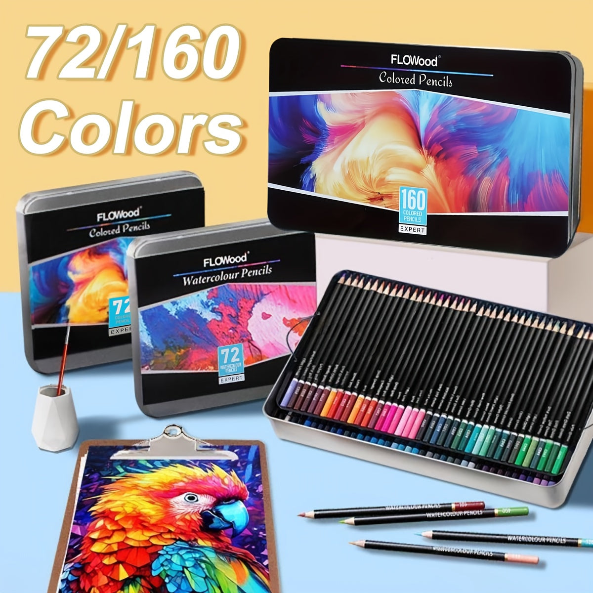 Professional 160 Colored Pencils Set