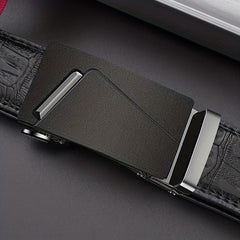 Men's Automatic Buckle PU Leather Belt for Outdoor Party Business