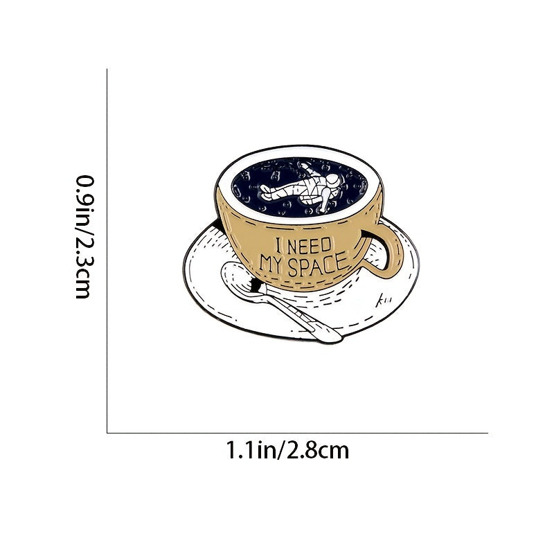 Men's Astronaut Coffee Mug Brooch
