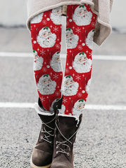 Santa Claus High Waist Leggings for Women