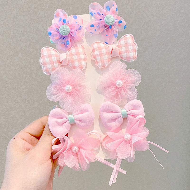 10pcs Flower Hair Clips for Girls