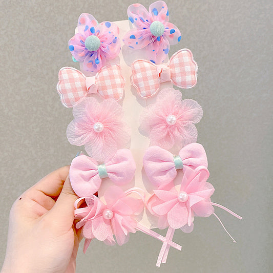 10pcs Flower Hair Clips for Girls