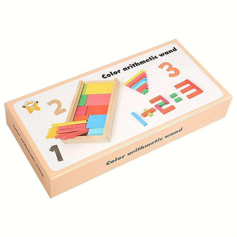 Colorful Counting Box Number Sticks Building Blocks Educational Toy