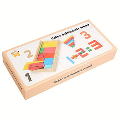 Colorful Counting Box Number Sticks Building Blocks Educational Toy