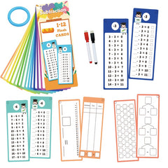60 Sheets 4pc Math Flashcards Bundle: Add, Subtract, Multiply, Divide