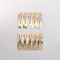 10pcs Solid Hair Snap Clip Casual Daily Headwear for Female