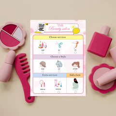 Beauty Salon & Makeup Notepad Sets for Girls - Role Play Pretend Play