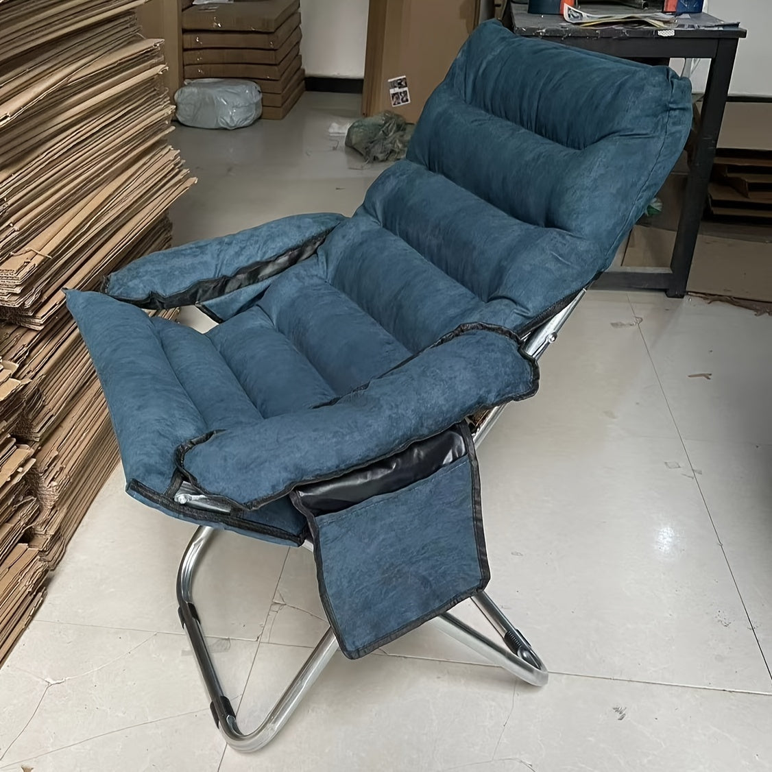 Folding Lazy Sofa Recliner Chair for Dormitory, Balcony, or Computer Use