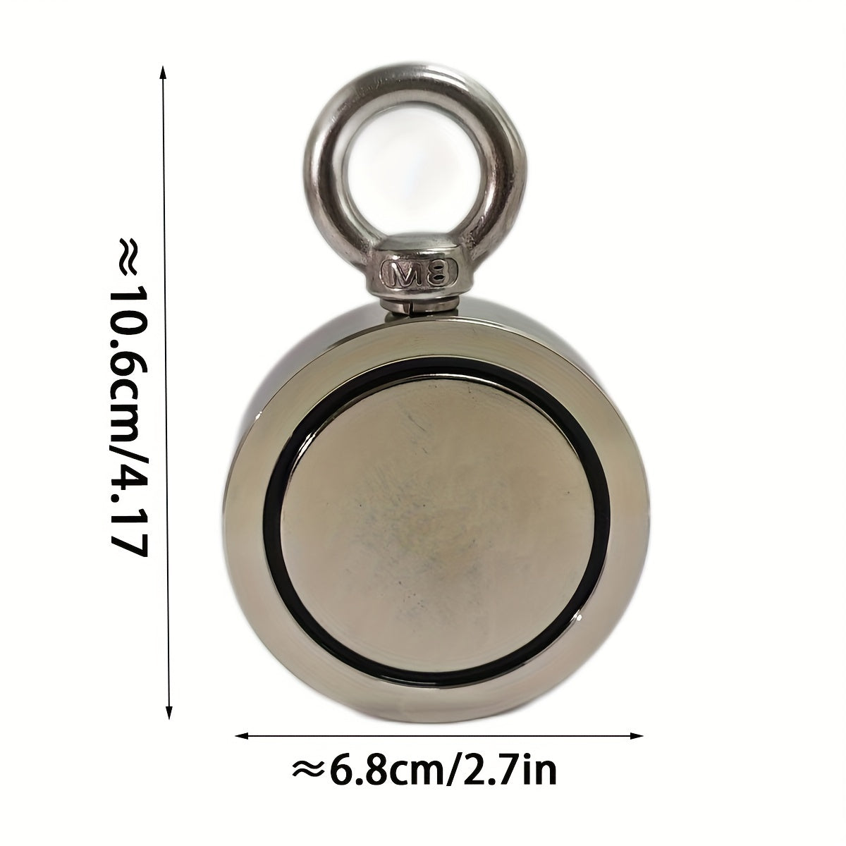 Heavy Duty Double Sided Salvage Magnet with Hanging Ring Bolt