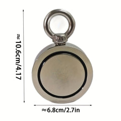 Heavy Duty Double Sided Salvage Magnet with Hanging Ring Bolt