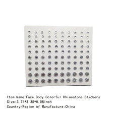 Colorful Rhinestone Pearl Face Sticker