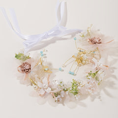 Faux Pearl Bridal Hair Band Crown Headband Wedding Accessories