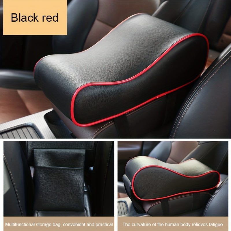 Car Armrest Box Pad Memory Foam Heightened Universal Leather Pad