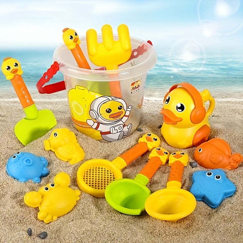 Kids Beach Toy Bucket Set 14pc Fun Water Sand Digging Shovel